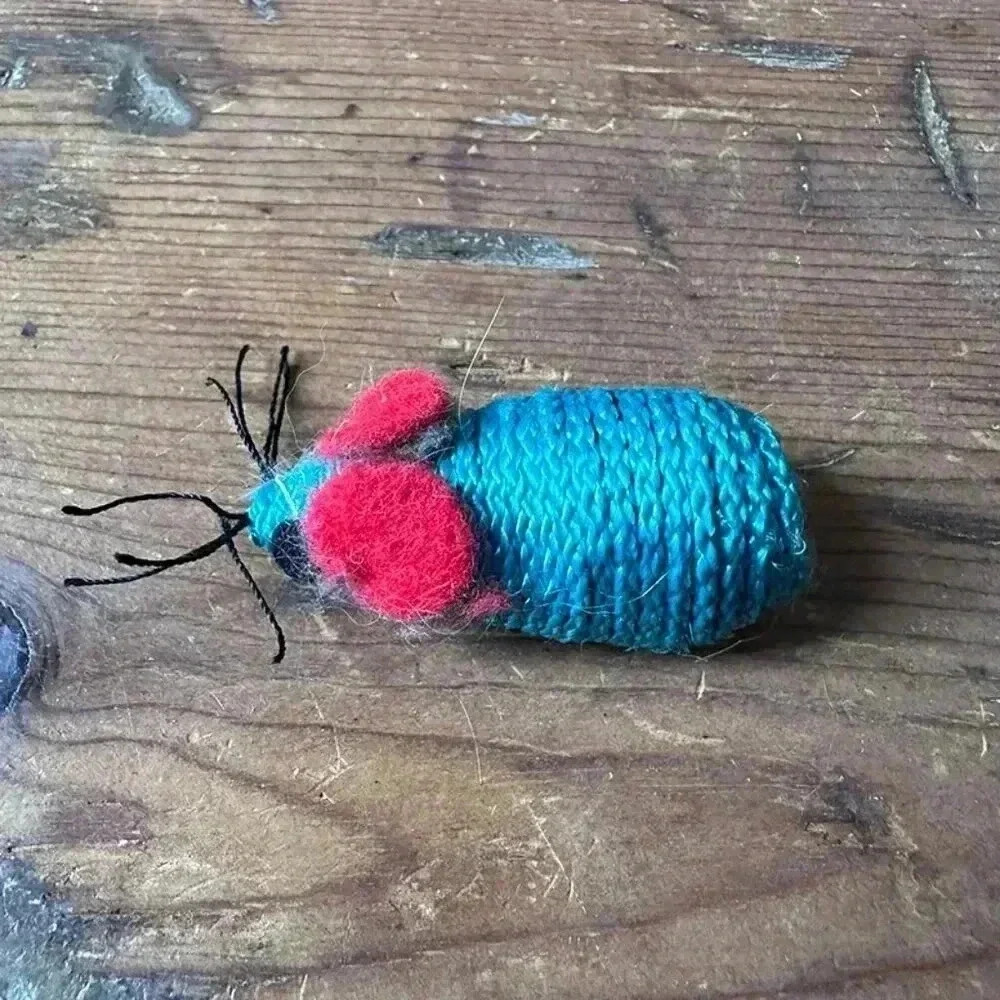 Turquoise Textured Cat Toy Mouse NWOT